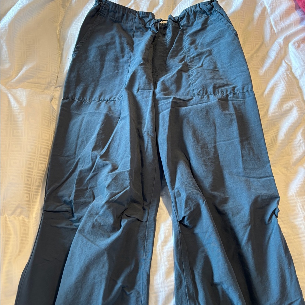 Aeropostale Blue Parachute Pants with Elastic Waistband
